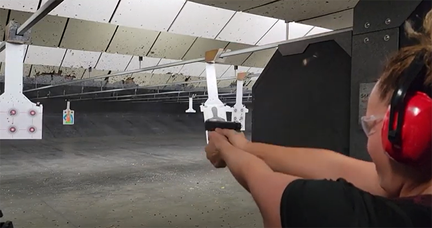 Women's UTAH Concealed Carry permit course and pistol qualification learning grip
